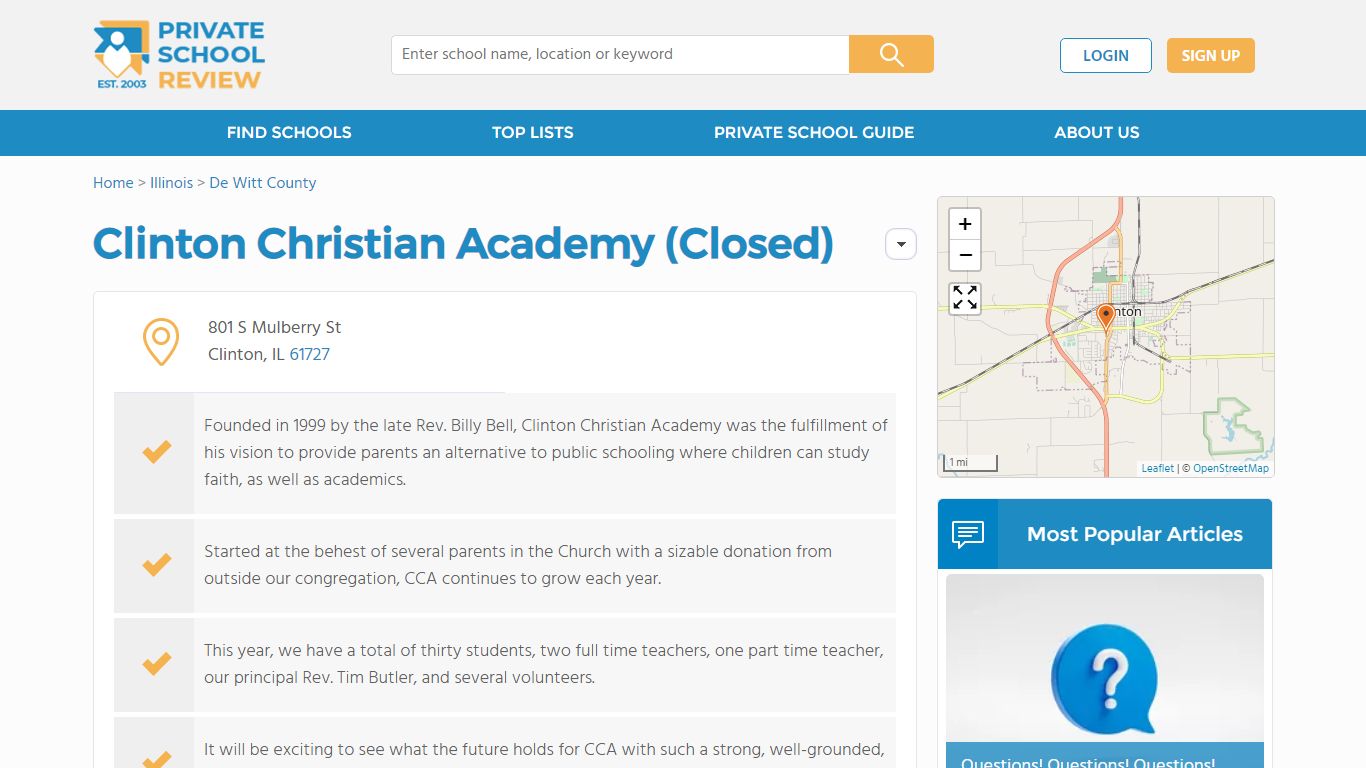 Clinton Christian Academy (2022 Profile) | Clinton, IL